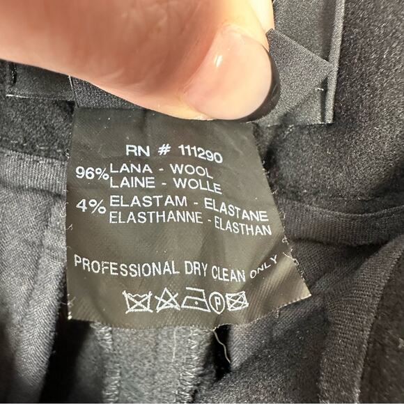 Derek Lam Women’s Solid Black Wool Flare Leg Trouser Pant Size 2 - Picture 7 of 10